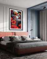 Midnight Crimson Blooms - Image 3