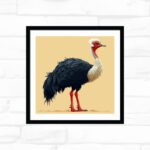 Regal Red-Crested Crane