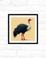 Regal Red-Crested Crane