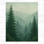 Misty Evergreen Valley