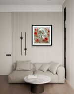 Ivory Prayer in Crimson Bloom - Image 2