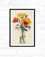 Sunlit Poppies in Glass